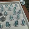 Explosões jade azul natural cabaça Fulu acessórios S925 prata furo passante acessórios DIY joias artesanais contas