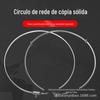 Anel de malha de arame sólido de aço inoxidável, anel de malha de arame soldado dobrável, interface de 8 mm, acessórios para equipamento de pesca, cabeça de malha grande
