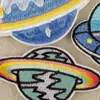 Etiqueta bordada por computadora, parche de astronauta de dibujos animados con forma de estrella, accesorios de ropa, insignia, pegatina bordada, cuenta manual, pegatina de tela autoadhesiva