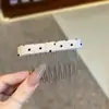 Peine para el Cabello con Lazo de Lunares Estilo Coreano para Mujer, Peinado de Princesa Esponjoso de Corona Alta, Pinza Fresca y Dulce para Flequillo Lateral