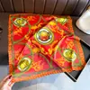 Nuevo Estilo Lujo Ligero Avanzado 70cm Cuadrado Pequeño Versátil Profesional Bufanda de Seda para Mujer Bufanda de Seda Artificial Chal Protector Solar