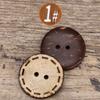 Botões redondos de dois olhos pequenos botões naturais coco todas as roupas combinam com o botão suéter infantil com fivela de casca de coco feito à mão DIY