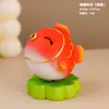 Novo Ornamento Rotativo de Resina de Carpa Estilo Chinês para Mesa de Escritório, Decoração Curativa, Presente Cultural e Criativo para Atrações Turísticas