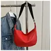 Bolsa Dumpling Estilo Coreano Bolsa Feminina Estudante Grande Capacidade Ombro Único Versátil Estilo Preguiçoso 2025 Nova Bolsa Transversal Grande Capacidade