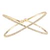 Nova Pulseira Europeia e Americana Transfronteiriça Simples Tridimensional Dupla Camada Abertura Cruzada Zircônia Casamento Strass Joias Atacado
