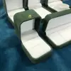 Ventas Directas de Fábrica Hebilla Dorada Terciopelo Redondeado Caja para Joyería Moda Caja de Empaque para Joyería Caja para Collares Caja para Anillos Al por Mayor en Stock