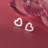 Nalan Plata Esterlina S925 Encaje Amor Aretes Estilo Ins Sensación de Diseño Temperamento Joyería para Orejas de Mujer M03727