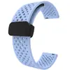 Adequado para Relógio Samsung/Huawei/Xiaomi Malha Respirável Dobrável Fivela Magnética Pulseira de Silicone 20/22mm