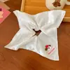 Anillo para el Cabello de Intestino Delgado Cuadrado Pequeño Floral Infantil 2025 Nueva Cuerda para el Cabello de Cola de Caballo Baja para Niñas Cuerda para el Cabello de Bola para Niñas