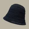 Chapéu Coreano, Elegante e Feminino, Design Crochê Vazado, Faz o Rosto Parecer Menor, Chapéu de Pescador, Chapéu de Aba Larga para Mulheres, Novo Estilo Verão 2025 Chapéu Bucket