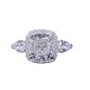 Suministro en Vivo Lujo Diamante Completo 5 quilates Anillo de Diamante Almohada para Mujer Popular en Línea Mismo Estilo Cuadrado Princesa Diamante Anillo Abierto