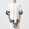 Cardigan Hanfu Estilo Chinês Modificado Solto Novo Retro de Verão 2022 Tamanho Grande Camisa Poncho Protetora do Sol Casaco Fino para Homens