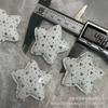 Nuevo Otoño e Invierno Y2K Cortado Estrella Blanca Tarjeta 48mm Plana DIY Accesorios para el Cabello Hechos a Mano Materiales Venta al por Mayor