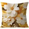 Funda de Cojín Retro con Flores Transfronteriza de Amazon Decoración del Hogar Habitación Dormitorio Sala de Estar Decoración de Sofá Funda de Almohada