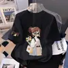 Ropa de Algodón Puro de Manga Corta para Niños 2026 Ropa Familiar para Niños de Algodón Puro Ropa de Verano Dibujos Animados Dulces Camiseta de Manga Corta para Niñas Top Casual t