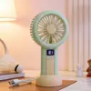 Ventilador de Mano Portátil Inteligente Digital 2026 Verano Recargable por USB Ajuste de Velocidad Continuo 99 Velocidades Mini Ventilador de Escritorio