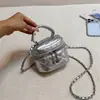 El popular bolso pequeño tipo caja de este año para mujer, nuevo modelo de otoño 2026, versátil bolso cruzado de moda con cadena dorada y acolchado
