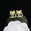 Coleção Exclusiva de Brincos, Brincos Coração de Pêssego, Pino de Prata S952, Franjas Pequenas Versáteis da Moda Estilo Chanel, Adequado para Mulheres Maduras e Estudantes