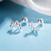 Pendientes de rosca con forma de cuerno para mujer, estilo retro, sencillos, únicos, con personalidad, diseño de nicho, con sentido avanzado, mini pendientes antipérdida.
