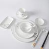 Juego de Vajilla de Porcelana Fina, Vajilla y Combinación de Platos Estilo Chino Nuevo con Borde Plateado para Hotel, Caja para Club de Restaurante, Imprimible