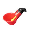 Suministro directo de fábrica exportación Bebedero automático para aves paloma codorniz bebedero rojo dispensador de agua para beber para pollos