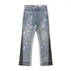 Gallery Dept Drive Estilo Callejero Americano Nicho Lavado Salpicado de Pintura Rasgados Acampanados Jeans para Hombre Pantalones de Moda
