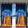 Cortinas Personalizadas a Medida con Estampados del Vasto Universo y la Tierra para Uso en Exteriores, Cortinas Blackout para Balcón, Servicio de Dropshipping Disponible