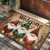 Felpudo de Entrada Navideño Estilo Americano Transfronterizo, Resistente a la Suciedad, Antideslizante, Raspador de Barro, Eliminador de Polvo, Felpudo de Piso de Terciopelo de Cristal para el Hogar