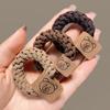Banda de goma elástica de alta calidad, hecha a mano, con cuerda torcida, anillo para el cabello para niñas, chaqueta de cuero japonesa y coreana, tocado con cola alta