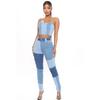 Otoño 2023, nuevos jeans ajustados con borlas vintage de cintura alta y lavados elásticos de Amazon para mujer, estilo europeo y americano