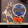 Enfeites Criativos de Alce de Luxo Leve Decorações para Casa Ampulheta Pintura com Areia Rolante Decorações Presentes de Inauguração