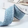 Fita de Cabelo Flutuante de Cor Pura com Borda Ondulada Lado Único Laço de Fita Artesanal Material DIY Embalagem de Caixa de Presente Fita para Chapéu de Palha