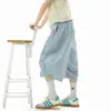 Pantalones Cortos de Verano para Hombre Dopamine Secado Rápido Bordados Dobladillo Curvo Frescos Pierna Ancha Pantalones de Playa Deportivos Por Encima de la Rodilla Casuales