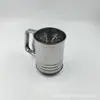 Taza Tamizadora de Harina de Mano, Colador de Horneado Semi-Automático de Acero Inoxidable, Filtro Fino para Hornear en Casa, Ultra Fino