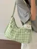 Bolso de Hombro Femenino Fresco y Sencillo 2026 Nueva Moda Versátil Bolso Cruzado de Cuadros Gran Capacidad Bolso de Mano para Viajes