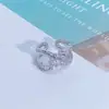 Novo Anel Aberto de Luxo Leve Totalmente Cravejado com Zircônia Diamantada Super Brilhante de Alta Qualidade Nicho Versátil Exquisito Elegante Personalizado