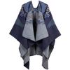 Chal Vintage para Mujer Estilo Retro Patrón Vintage Poncho Abierto por Delante