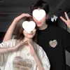 Algodón Puro Peinado, Camisetas Especiales a Juego para Pareja, Nuevo Estilo de Verano, Tendencia Nicho Manga Corta