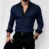 Camisa de Hombre de Manga Larga Elástica sin Planchar para Negocios Transfronterizos Amazon