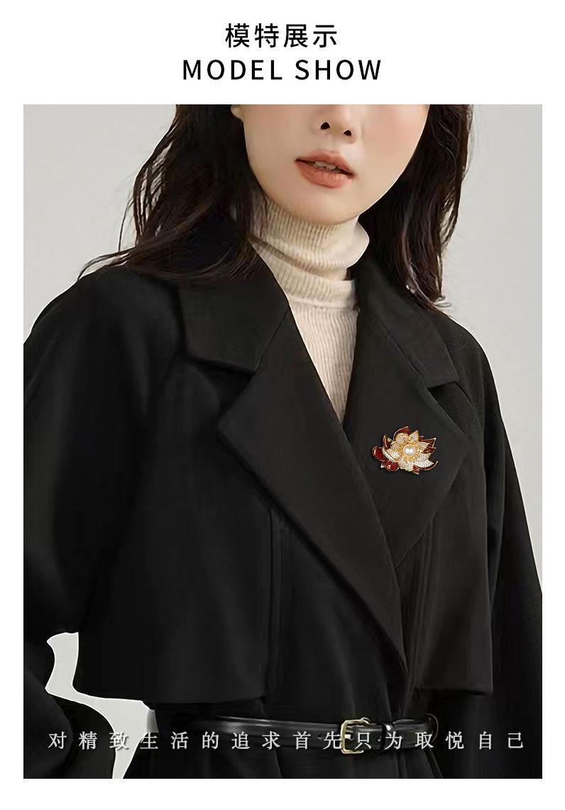 国风吉祥莲花胸针小众轻奢风高级感荷花别针新品珐琅彩