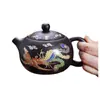 Bule Fengming Original Que Muda de Cor Quando Aquecido, Bule de Argila Roxa Feito à Mão com Motivos de Dragão e Fênix, Bule de Chá Grande, Bule Xishi