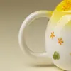 Tetera Original Hecha a Mano Pintada a Mano con Filtro de Agujero de Bola para Uso Doméstico, Tetera Individual de Cerámica de Gama Alta