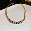 Collar Metálico Geométrico Transfronterizo Estilo Europeo y Americano Lujo Ligero Nicho Diseño Exagerado Gargantilla Personalidad a la Moda Collar de Estilo Frío