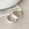 Moda Cruzada Europeia e Americana Simples de Alta Qualidade Brincos Largos Escovados Design de Nicho Para o Trabalho Diário Brincos Personalizados