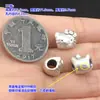 Prata Pura S999 Retrô Sanrio Gatinha Kt Contas Grandes Furo Contas Cilindro Cristal Trançado Cordão de Mão Colar Acessórios DIY