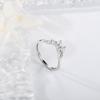 Anillo de Circonita de Plata Esterlina S925 Otoño para Mujer, Diseño de Nicho Versátil, Joyería de Anillo Abierto que No se Desvanece, Ventas Directas del Fabricante