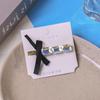 Quadrado Strass Arco Pérola Grampo de Cabelo Nicho Luz Luxo Duckbill Clip Moda Personalidade Design Acessórios para o cabelo para mulheres