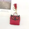 Coruja Fofa PU Bluetooth Capa de Fone de Ouvido Porta-Moedas Chaveiro Pequena Bolsa Acessórios Pingente Bolsa de Armazenamento Caixa de Fone de Ouvido