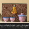 Taza de Té Pequeña Morada Degradada del Fabricante Taza de Té de Cerámica Conejo de Jade Tallado Pintado a Mano Taza Maestra Taza de Té Juego de Té Kung Fu de Gama Alta