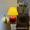 Lâmpada ambiente vintage estilo francês, lâmpada de cabeceira de quarto minimalista japonesa designer de castanha fofa, luminária de mesa vermelha, luz noturna
